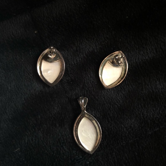 Earrings and pendant set sterling silver - Picture 4 of 4